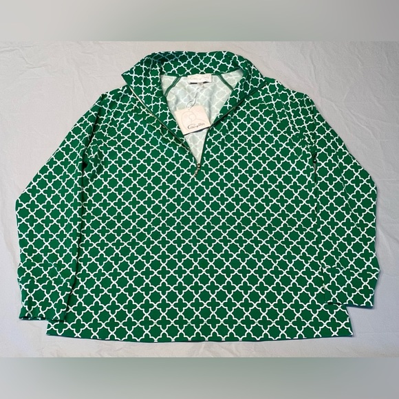 Papagallo Vintage Long Sleeve Half Zip Pullover NWT - Picture 1 of 9